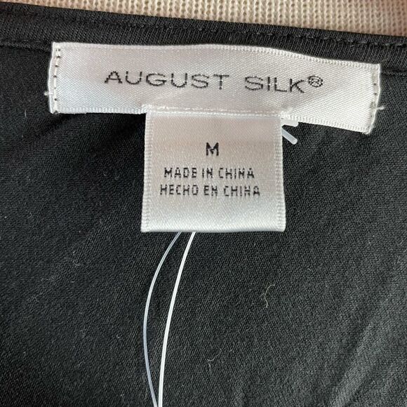 NWT August Silk Black Tank Top Size M - Picture 6 of 8